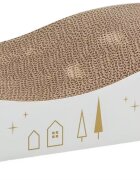 Trixie carton de zgariat X-Mas ondulat Alb/ Auriu 92017 43.5x8x20 cm