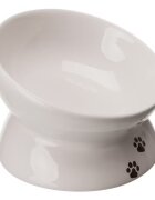 Trixie castron ceramic ridicat ergonomic alb 0.15 L/ 13 cm