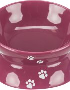 Trixie castron ceramic ridicat ergonomic bordo 0.15 L/ 13 cm