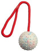 Trixie Jucarie Minge Cauciuc 7 cm cu Sfoara 30 cm 3308
