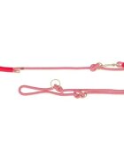 Trixie Lesa Coarda Reglabila S - XL: 2 m/ 10 mm Rosu/ Crem