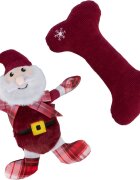 Trixie set 2 jucarii caini X-Mas os si Mos Craciun plus 92595 30 cm
