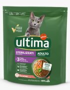 Ultima Cat Hrana uscata pisici Adult Sterilizat Somon 800 g