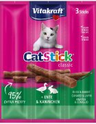 Vitakraft Recompense Pisici CatStick Iepure si Rata 3 x 18 g