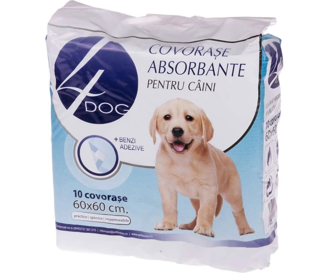 4DOG COVORASE IGIENICE 60 X 60 CM 10 buc
