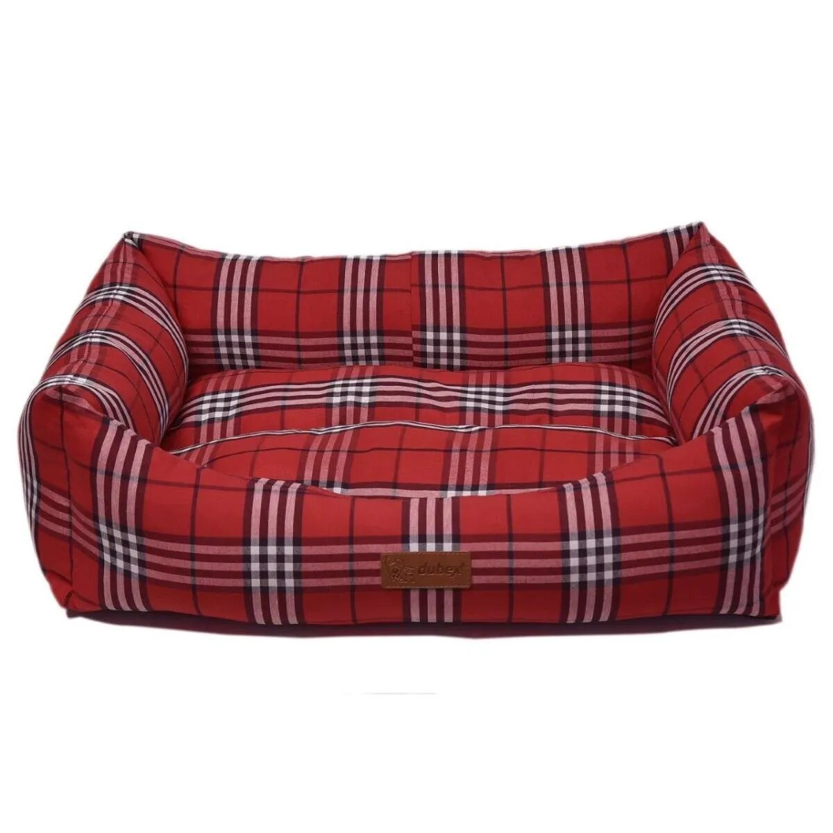4DOG Deluxe Danish pat dreptunghiular câini bumbac ortopedic roșu M-XL(95x70x22cm)