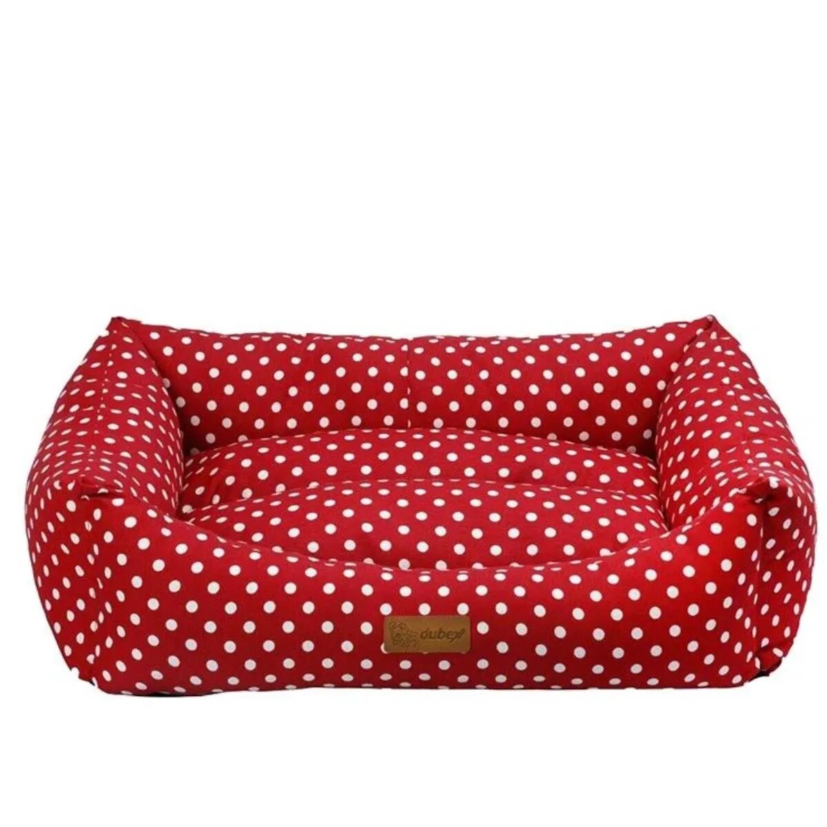 4DOG Deluxe Makarons pat dreptunghiular câini bumbac impermeabil roșu XS-S(50x38x19cm)