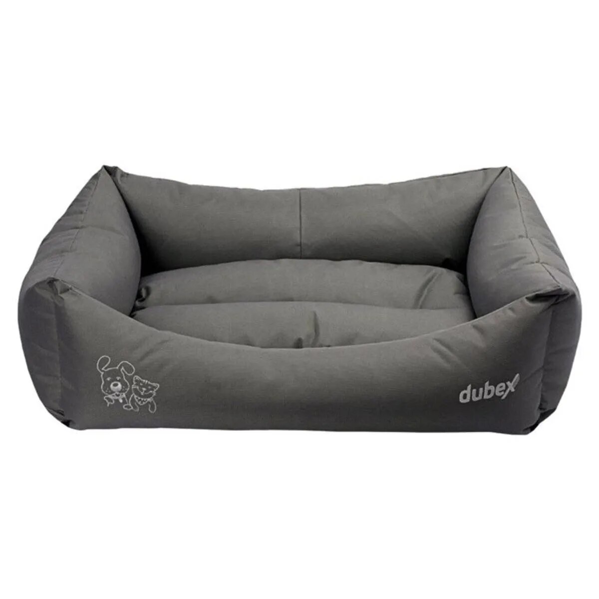 4DOG Deluxe Oxford pat dreptunghiular câini poliester oxford impermeabil gri S-M(64x44x22cm)