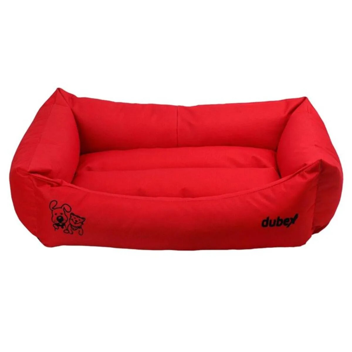 4DOG Deluxe Oxford pat dreptunghiular câini poliester oxford impermeabil roșu S-M(64x44x22cm)