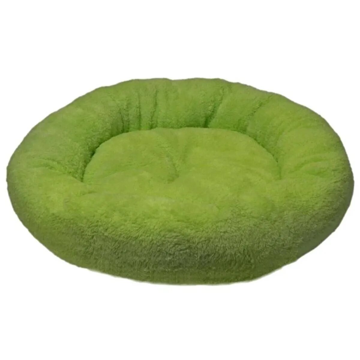 4DOG Deluxe pat rotund câini pluș verde XS-S(⌀52x9cm)