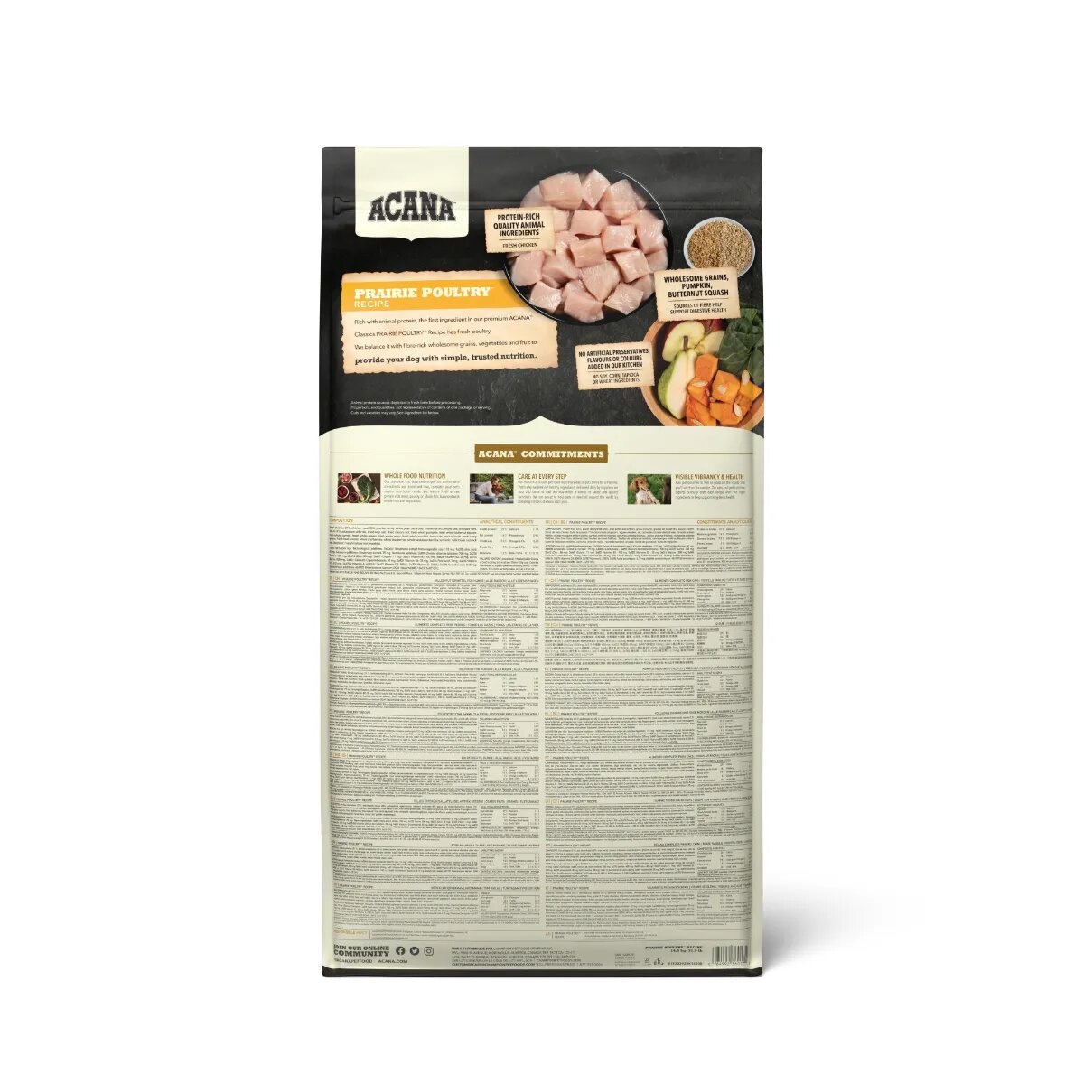 Acana Classics Prairie Poultry XS-XL Pui hrană uscată câini 14.5kg
