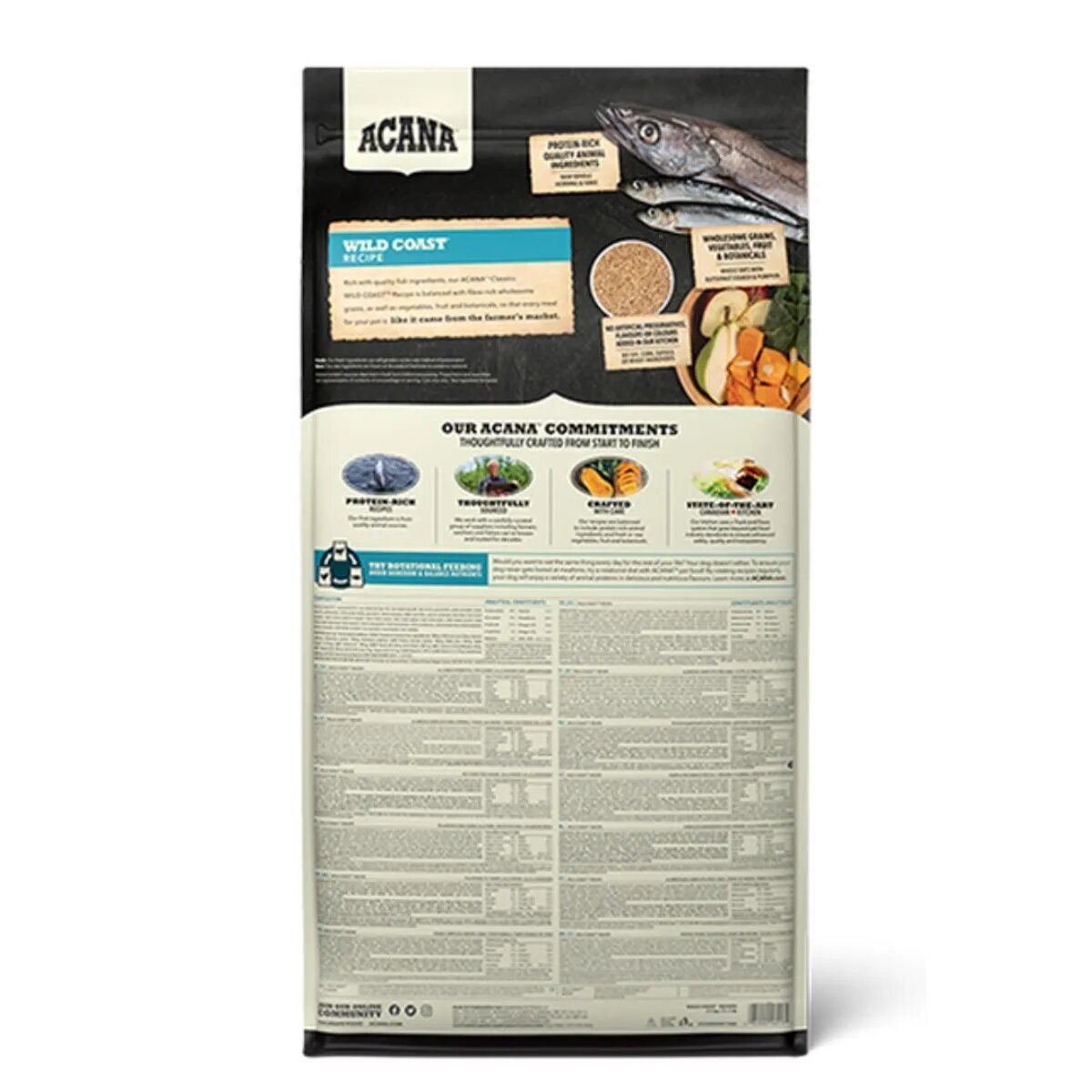 Acana Classics Wild Coast XS-XL Somon și Hering hrană uscată câini 14.5kg
