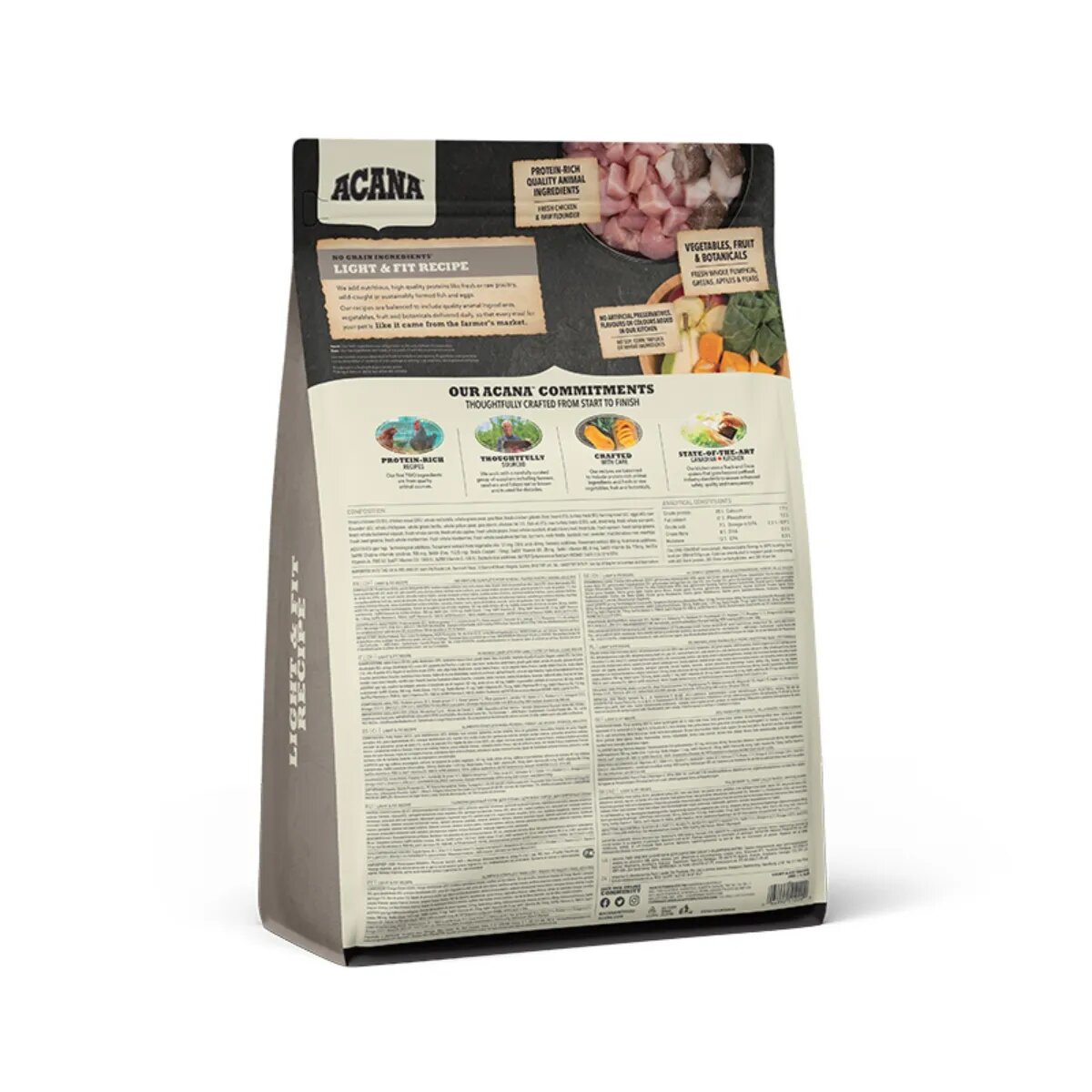 Acana Dog Light & Fit hrană uscată fără cereale câini metabolism Heritage Light & Fit hrană uscată fără cereale câini managemetul greutății 2kg