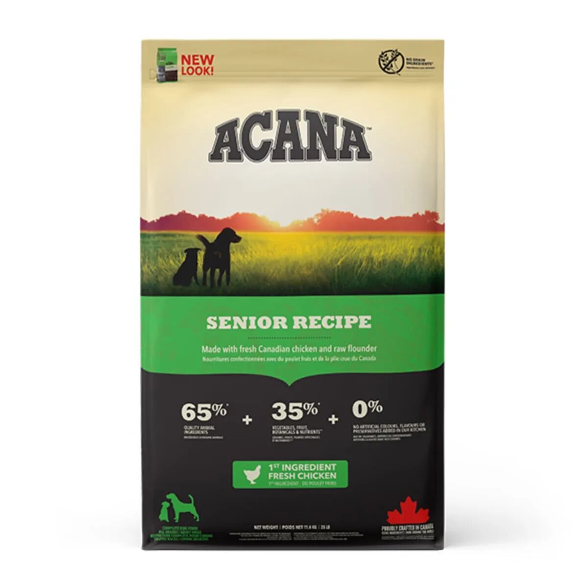 Acana Dog Senior XS-XL Pui hrană uscată fără cereale câini senior 11.4kg
