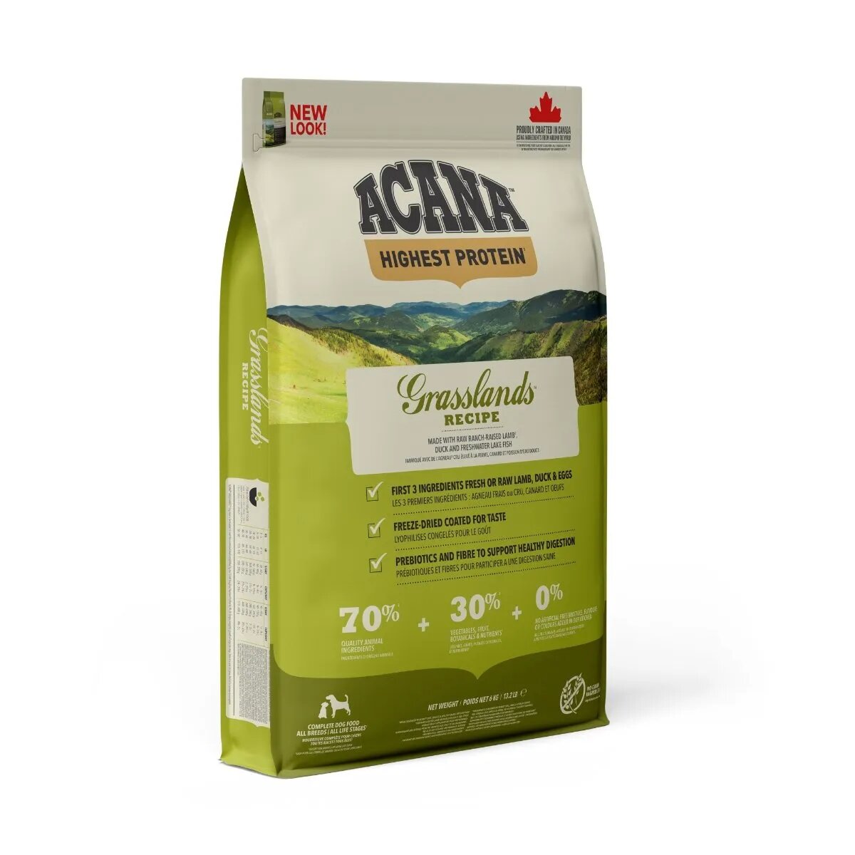 Acana Highest Protein Grasslands hrană uscată fără cereale câini 11.4kg