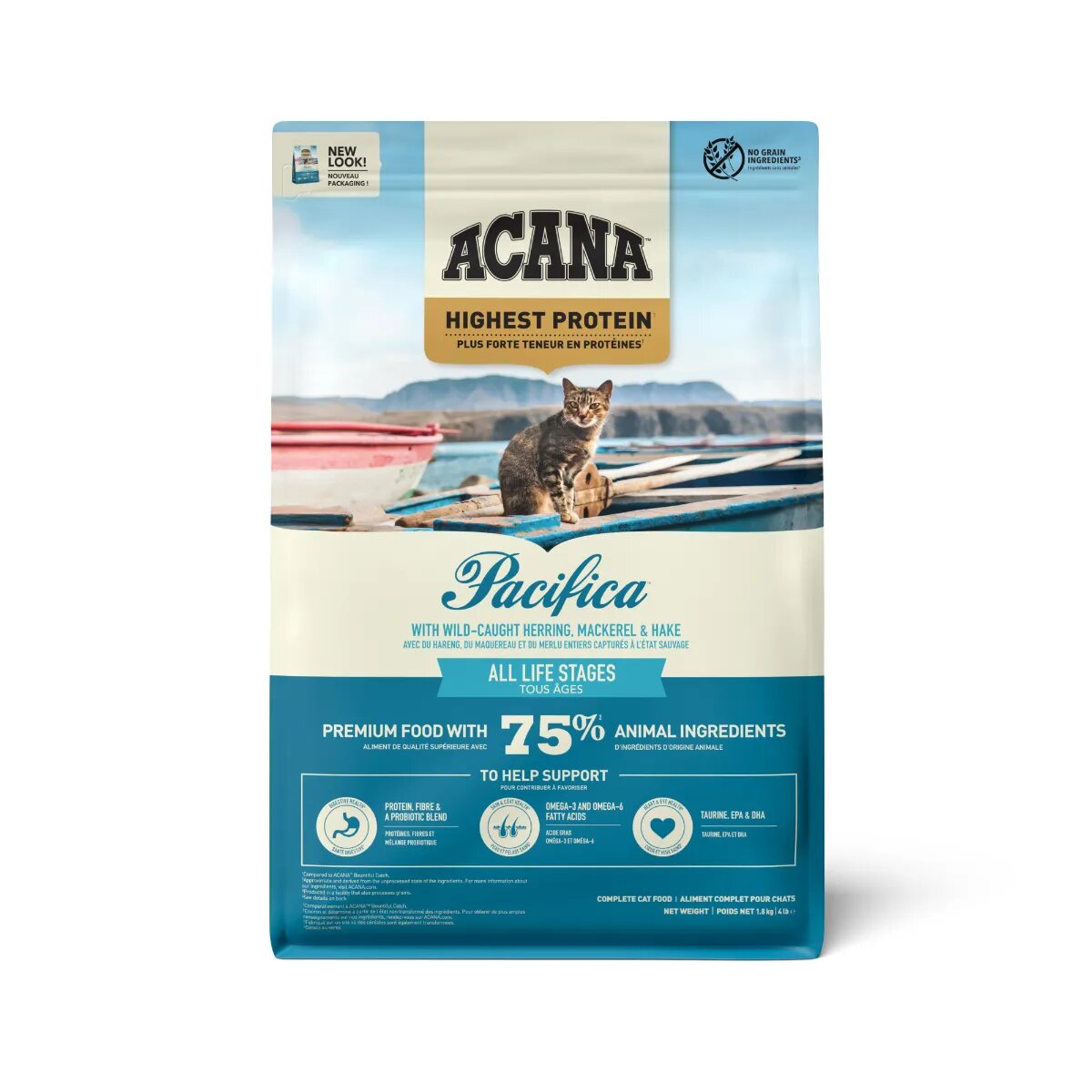 Acana Highest Protein Pacifica Pește hrană uscată fără cereale pisici 1.8kg