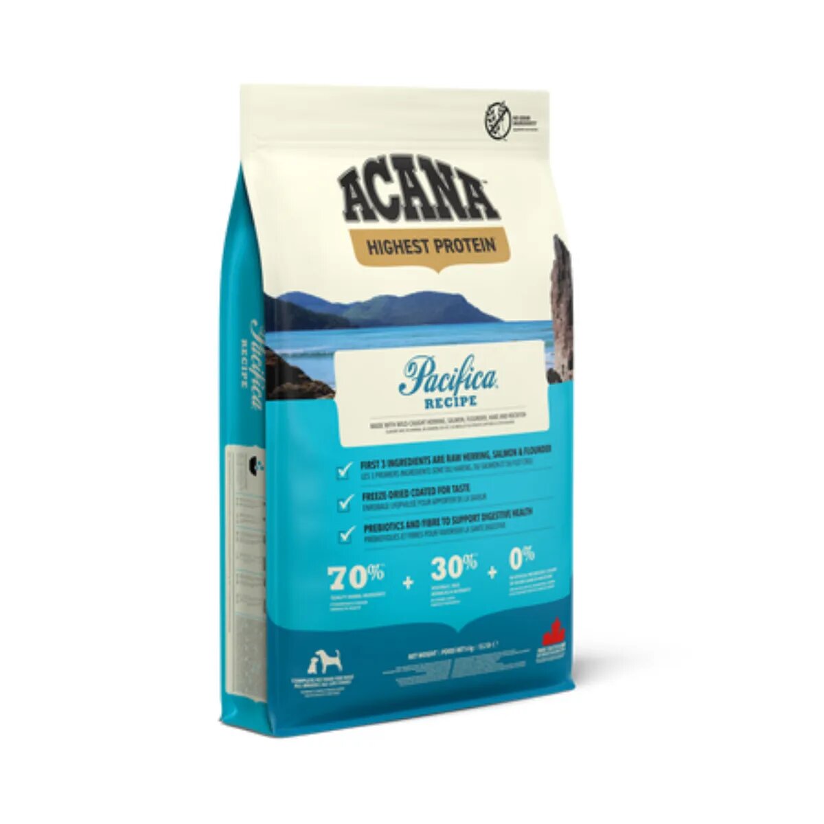 Acana Highest Protein Pacifica XS-XL Hering și Macrou hrană uscată fără cereale câini 2kg