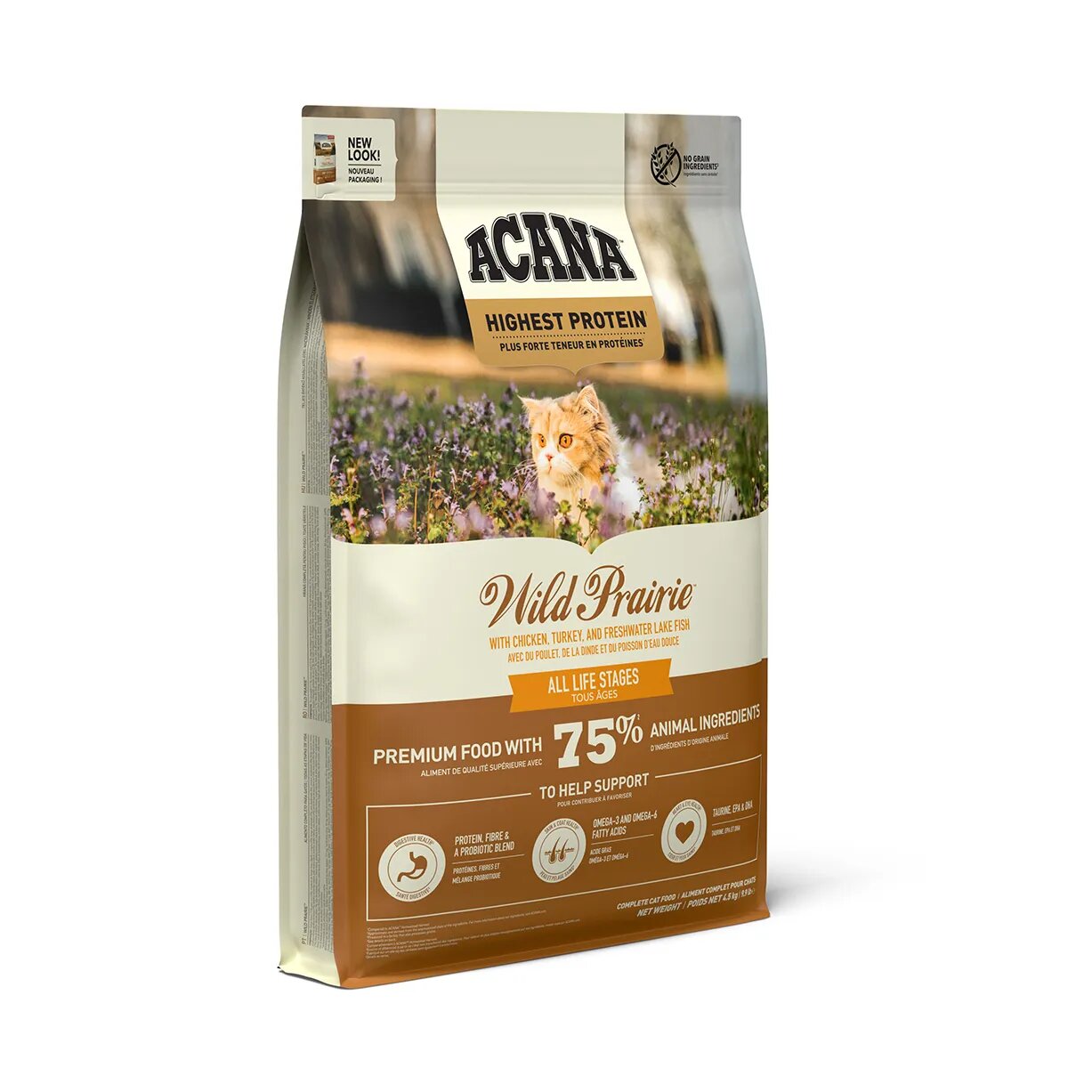Acana Highest Protein Wild Prairie hrană uscată fără cereale pisici Regionals Wild Prairie hrană uscată fără cereale pisici 4.5kg