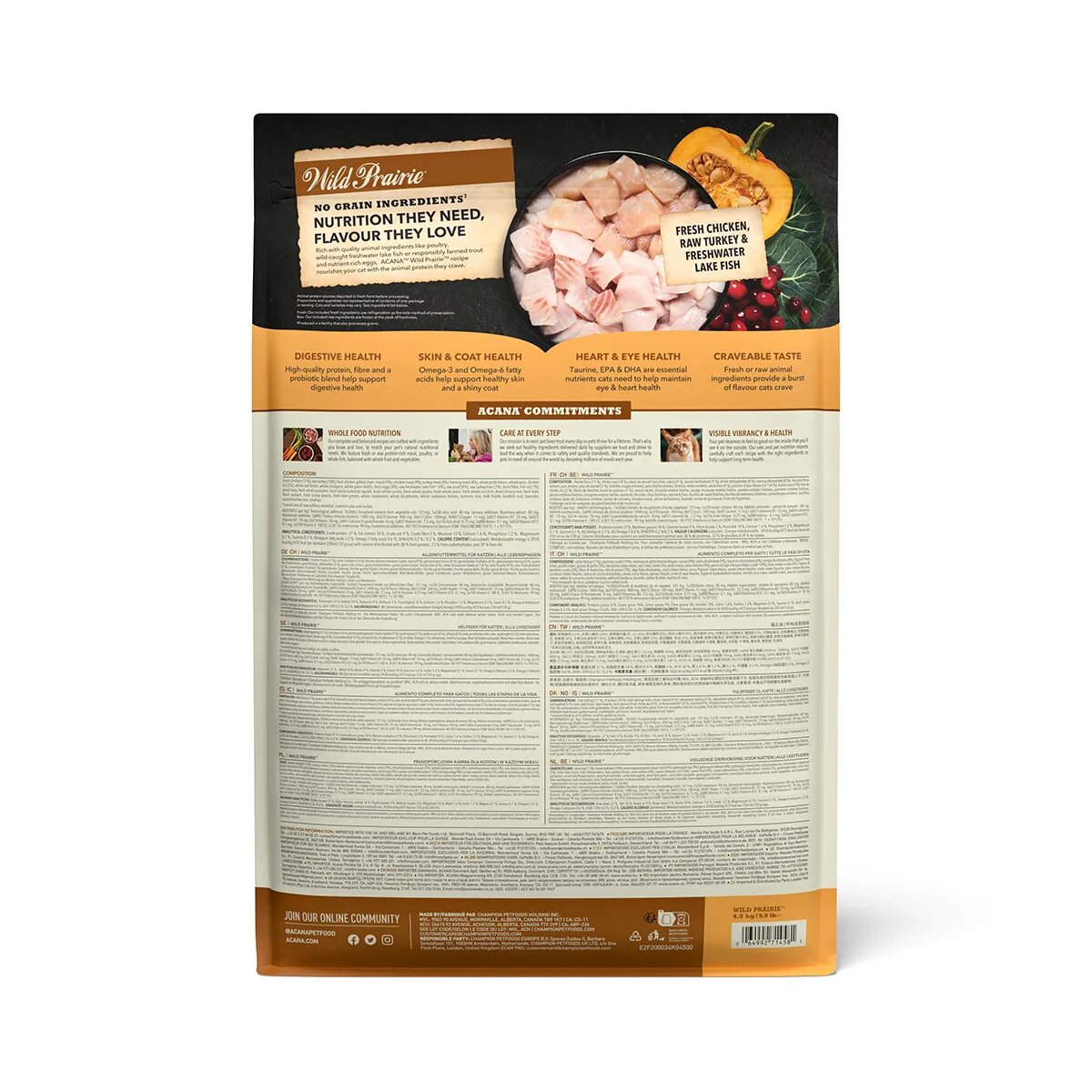 Acana Highest Protein Wild Prairie hrană uscată fără cereale pisici Regionals Wild Prairie hrană uscată fără cereale pisici 4.5kg