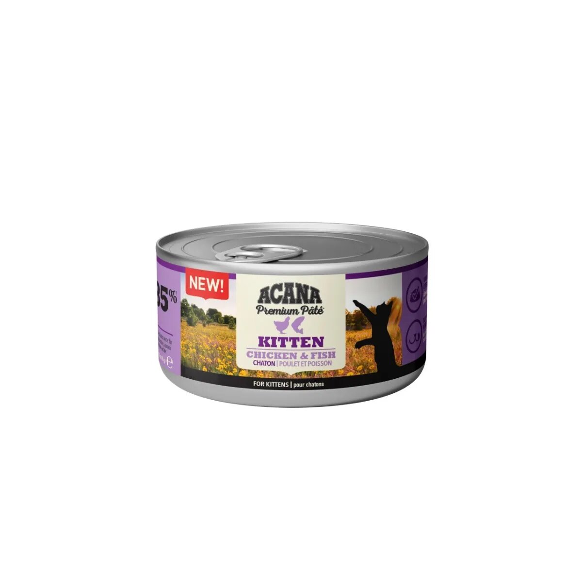 Acana Premium Pate Pui și Pește conservă hrană umedă fără cereale pisici junior (pate) 85g