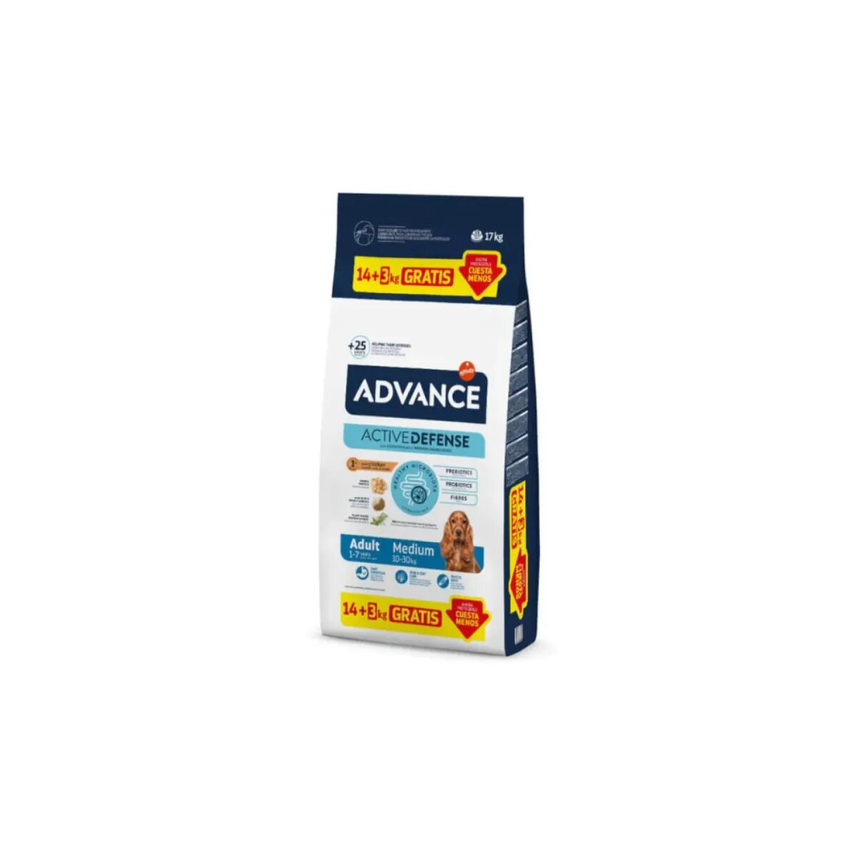 Advance Adult Medium M Pui hrană uscată câini GRATUIT 14kg+3kg