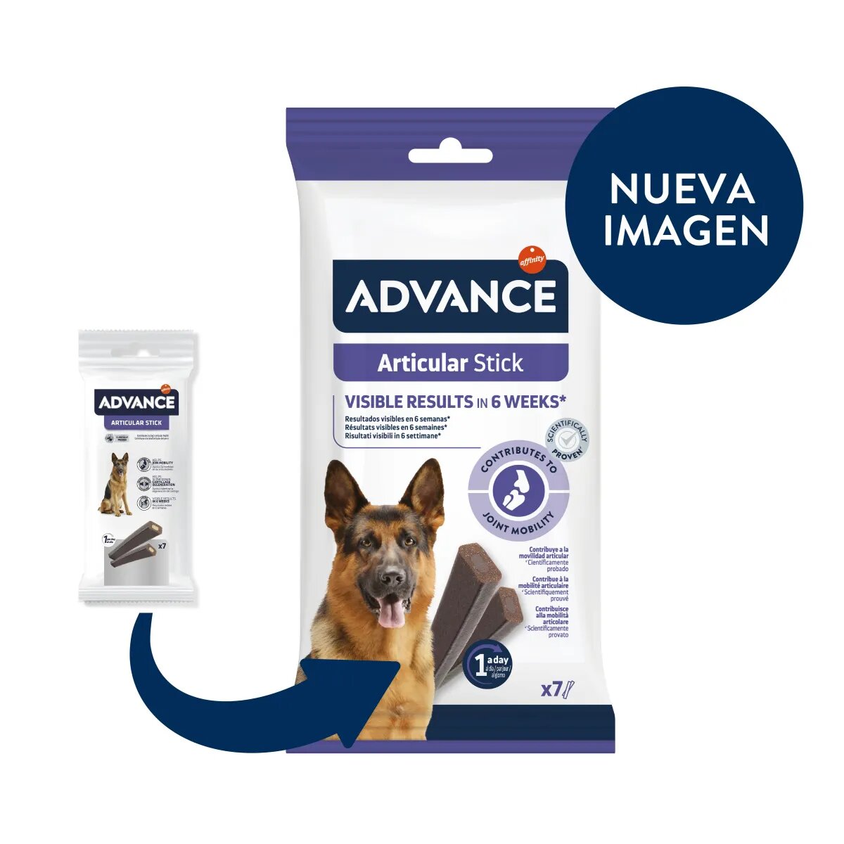 Advance Articular Stick M-XL punguță recompense câini sistem articular 155g