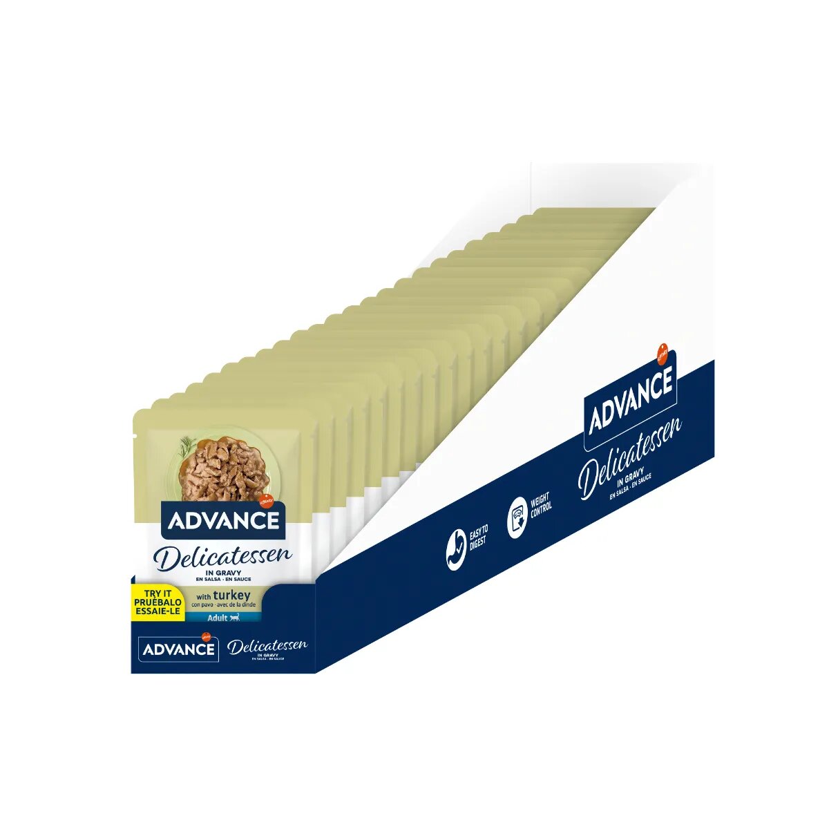 Advance Delicatessen Curcan plic hrană umedă pisici (în sos) bax 85g x24buc
