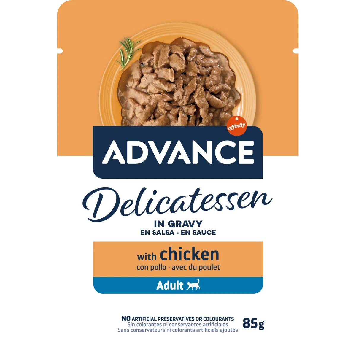 Advance Delicatessen Pui plic hrană umedă pisici (în sos) 85g