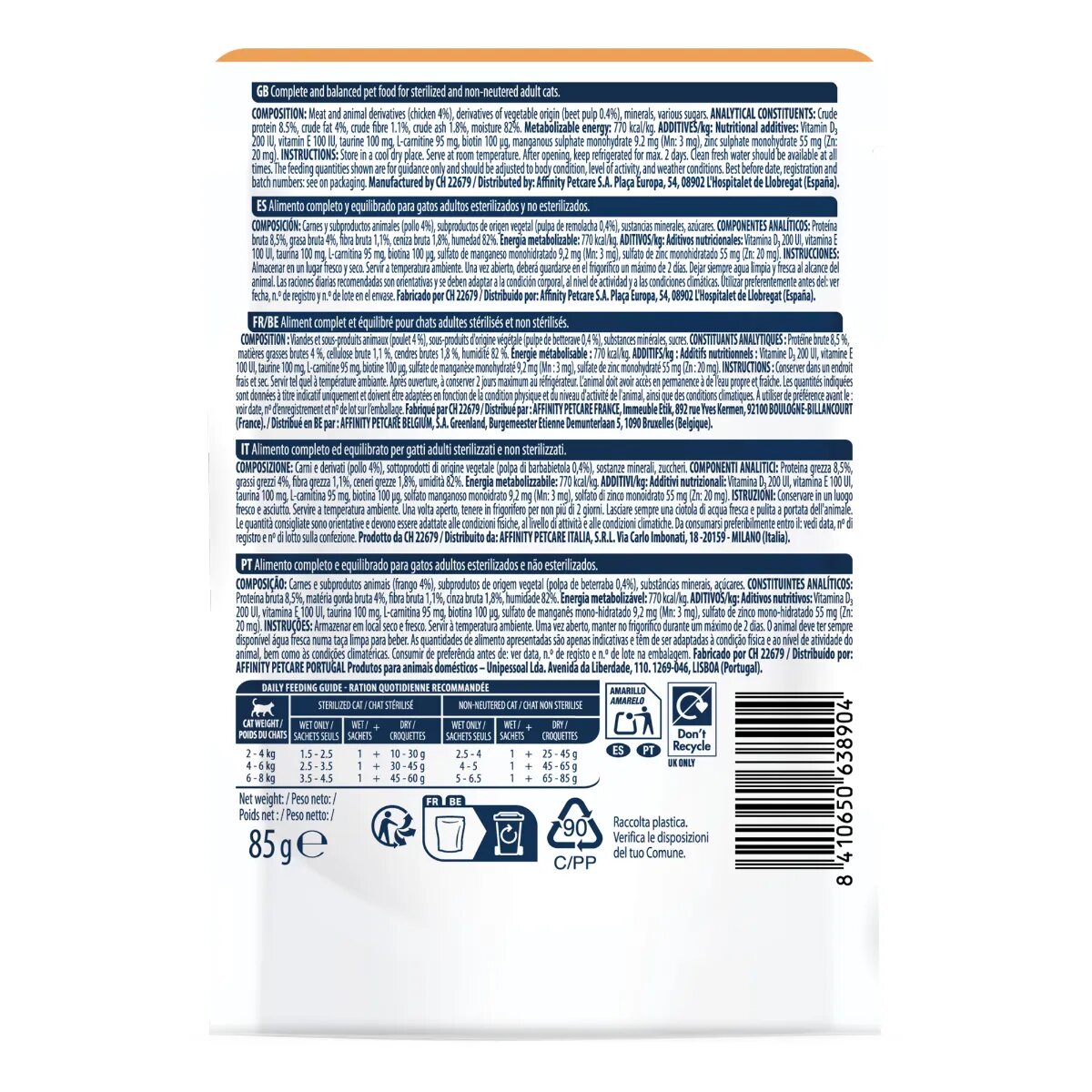 Advance Delicatessen Pui plic hrană umedă pisici (în sos) bax 85g x24buc