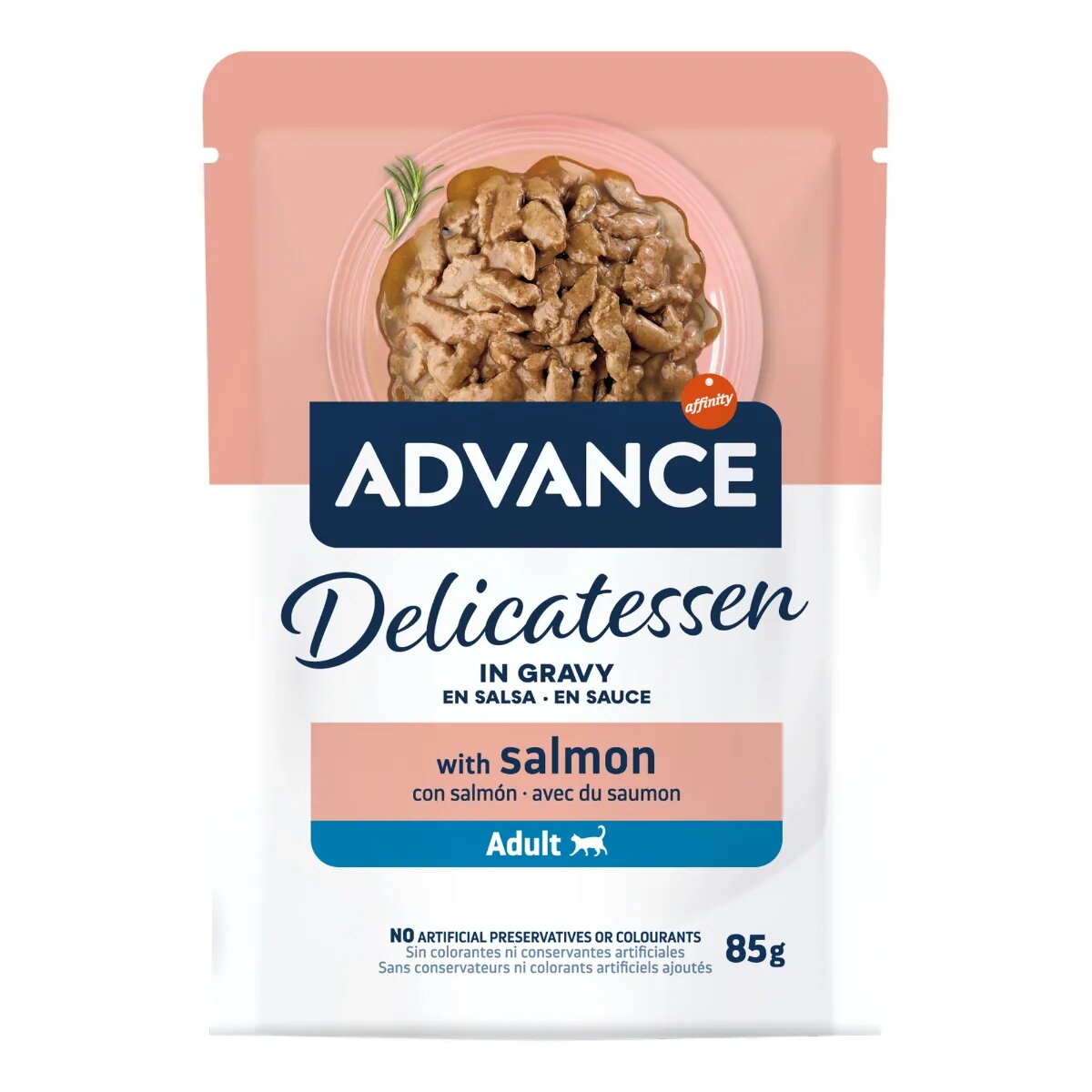 Advance Delicatessen Somon plic hrană umedă pisici (în sos) 85g