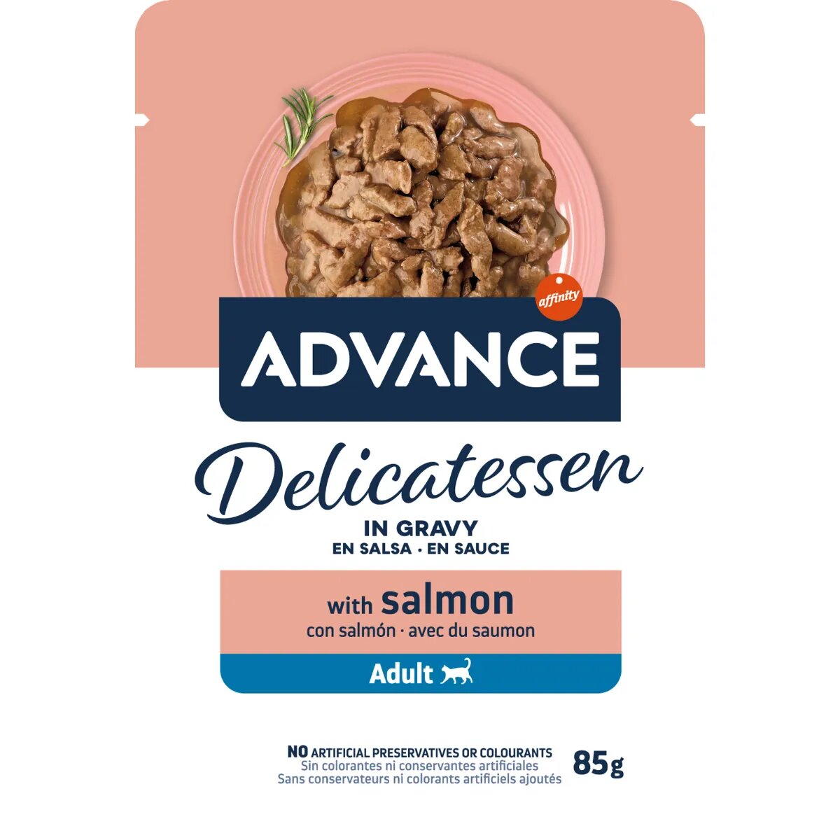 Advance Delicatessen Somon plic hrană umedă pisici (în sos) 85g