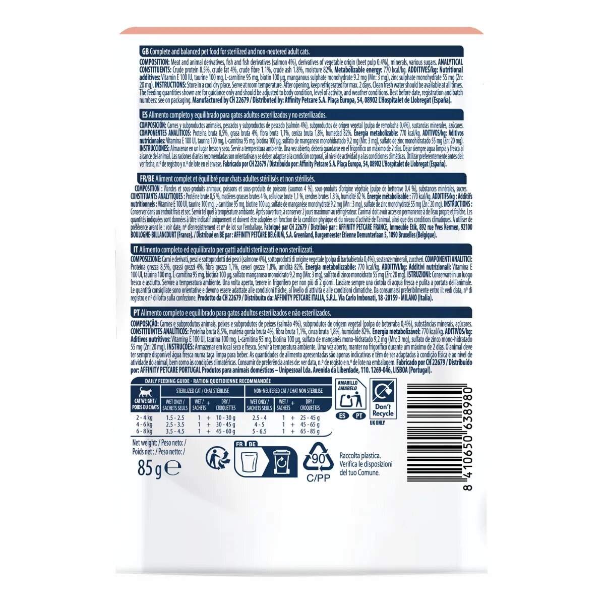 Advance Delicatessen Somon plic hrană umedă pisici (în sos) 85g