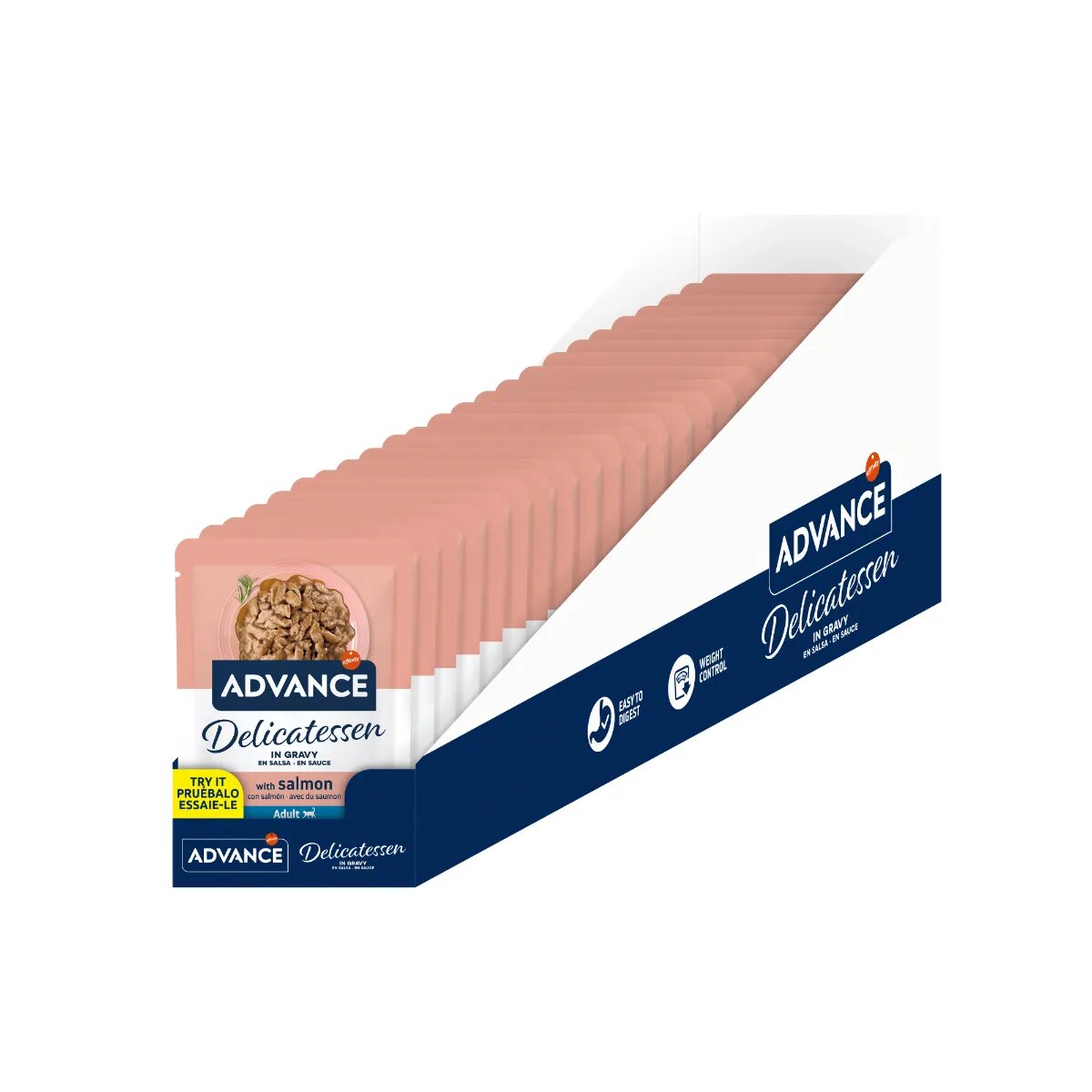 Advance Delicatessen Somon plic hrană umedă pisici (în sos) bax 85g x24buc