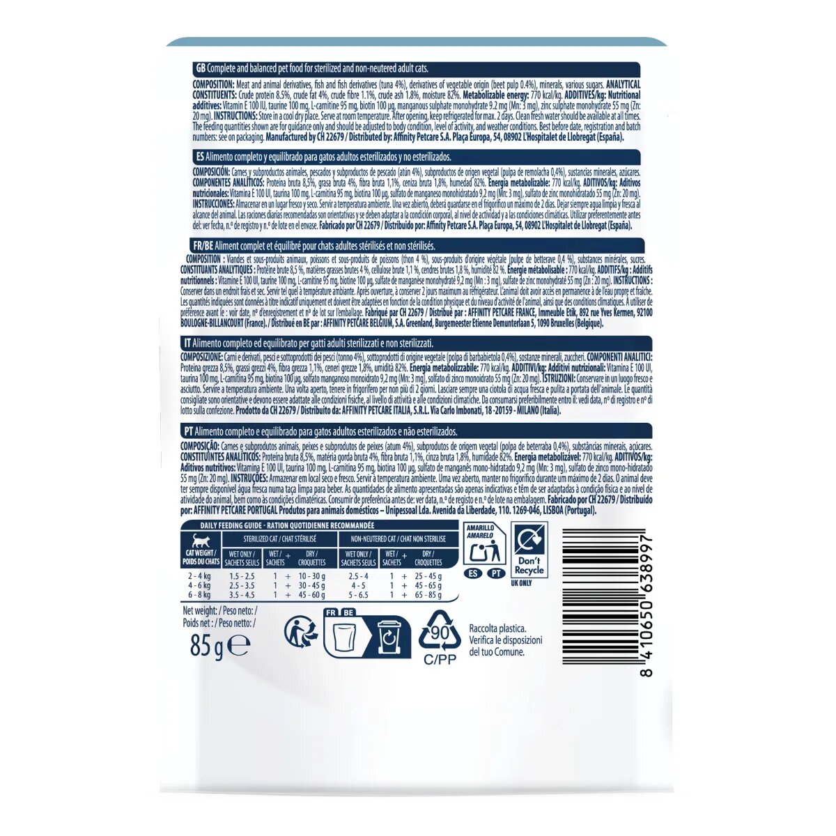 Advance Delicatessen Ton plic hrană umedă pisici (în sos) 85g