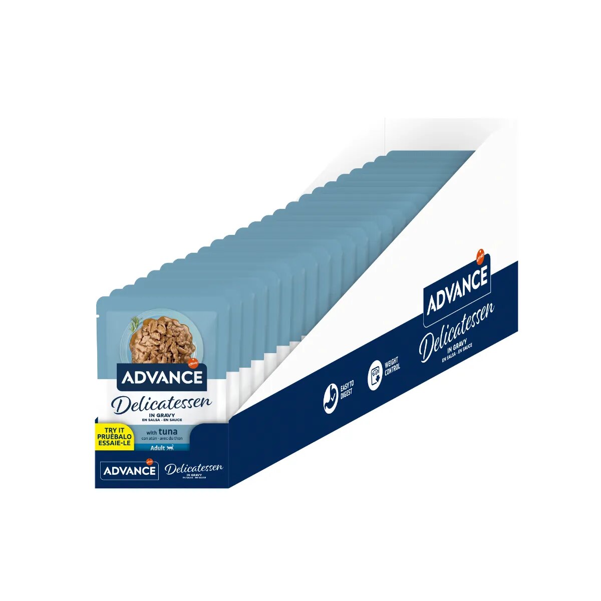 Advance Delicatessen Ton plic hrană umedă pisici (în sos) bax 85g x24buc