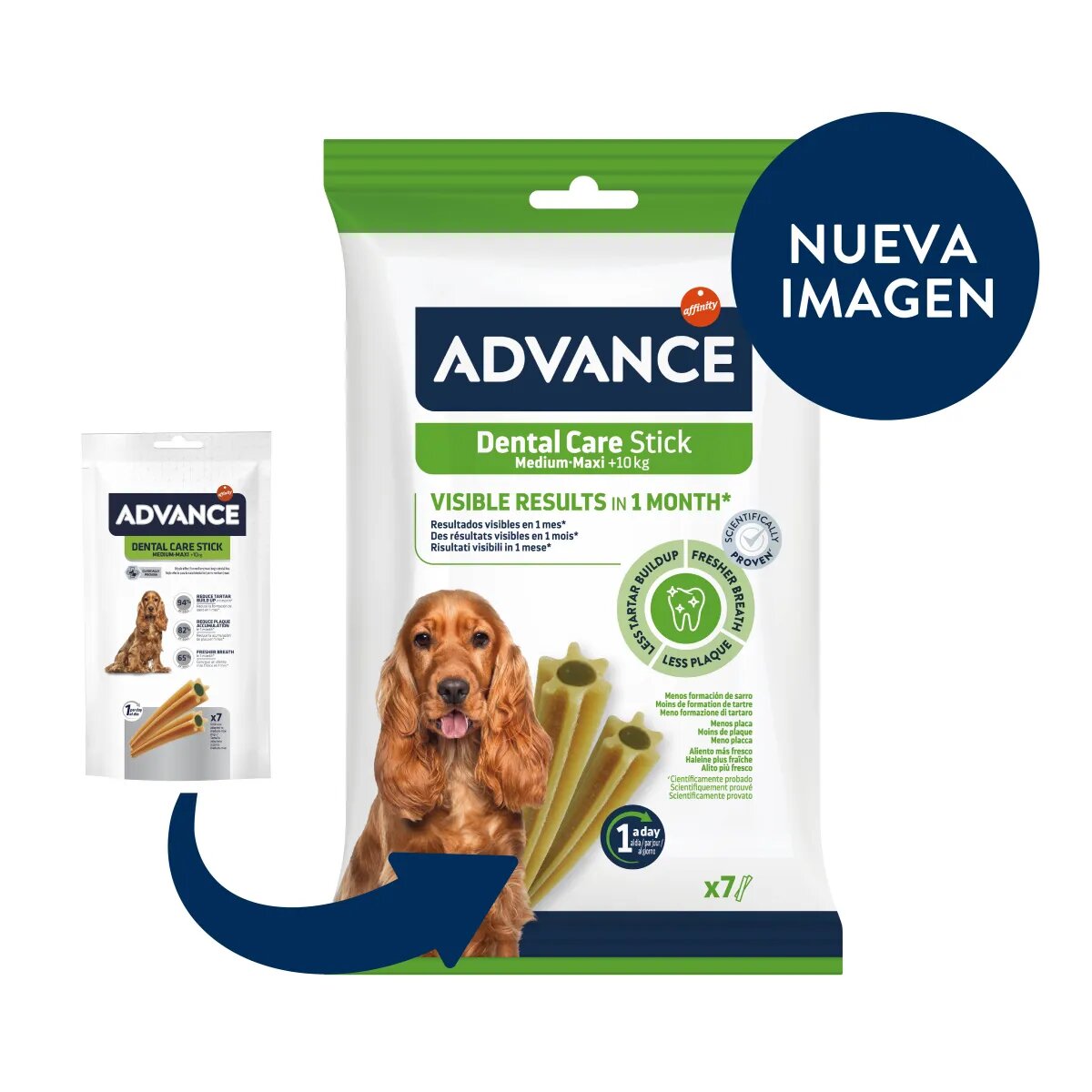 Advance Dental Care Stick Medium - Maxi M-L punguță recompense câini sensibilități dentare 180g