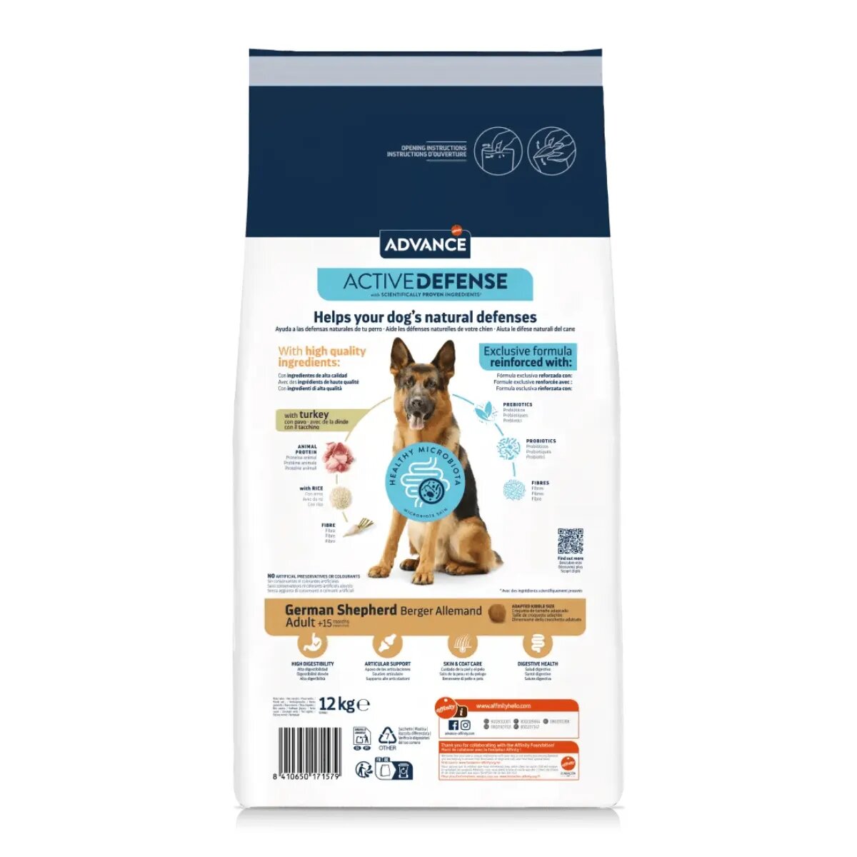 Advance German Shepard M-L Curcan hrană uscată câini 12kg