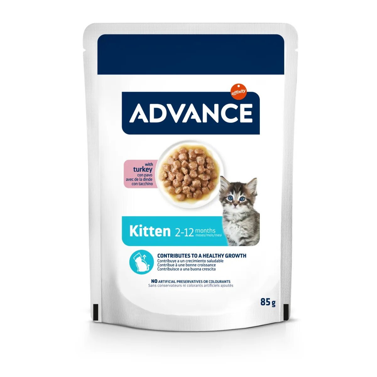 Advance Kitten Curcan plic hrană umedă pisici junior (în sos) 85g