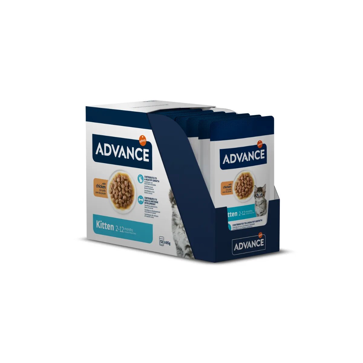 Advance Kitten Pui plic hrană umedă pisici junior (în sos) bax 85g x 12buc