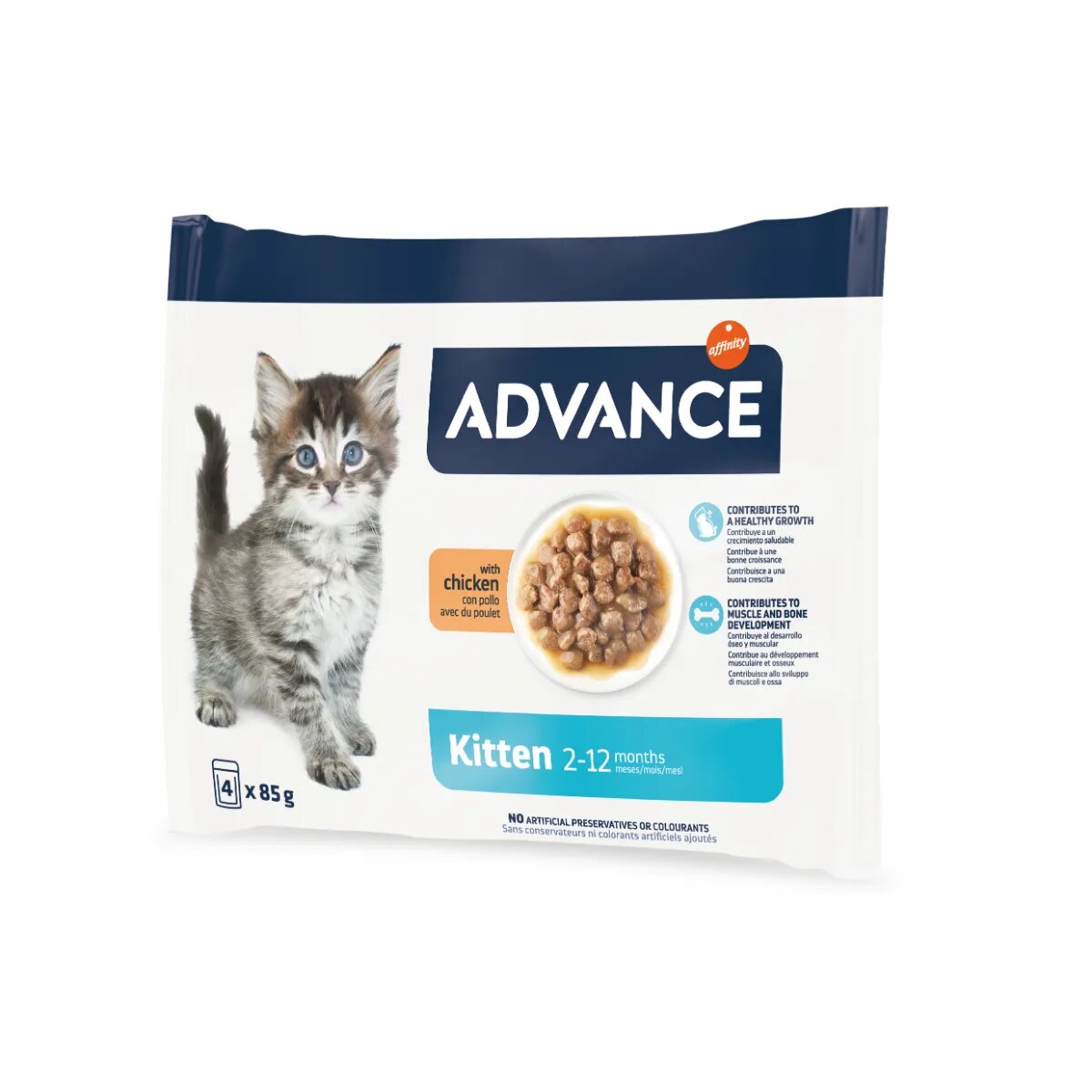 Advance Kitten Pui plic hrană umedă pisici junior (în sos) multipack 85g x 4buc