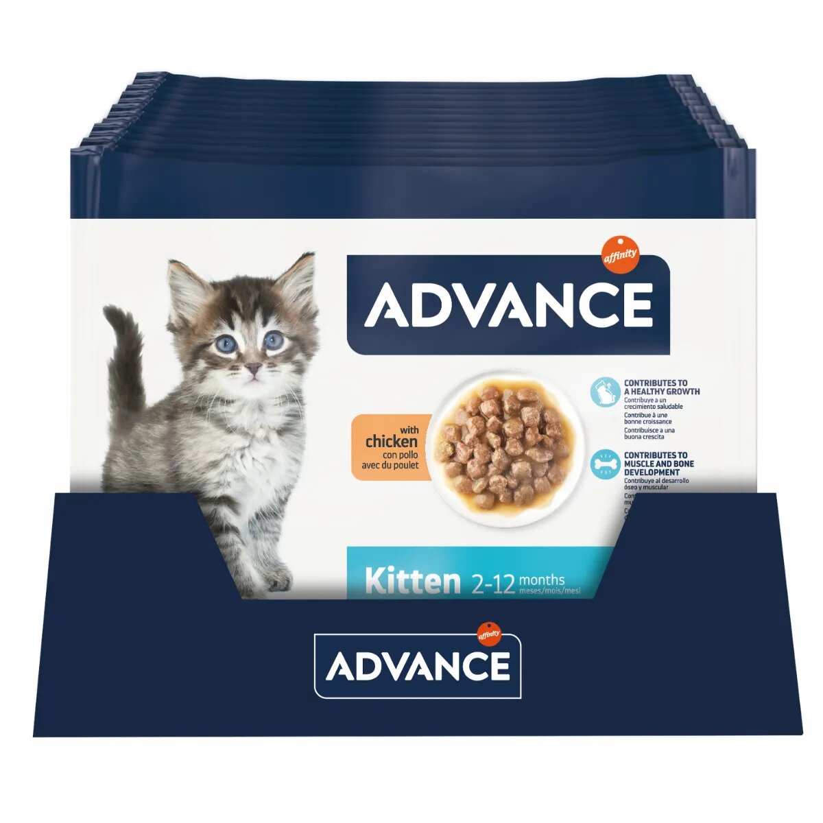 Advance Kitten Pui plic hrană umedă pisici junior (în sos) multipack 85g x 4buc