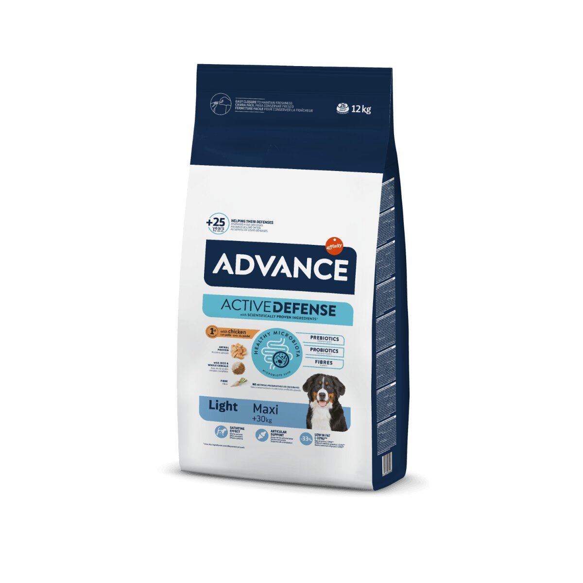 Advance Maxi Light L-XL Pui hrană uscată câini managementul greutății 12kg