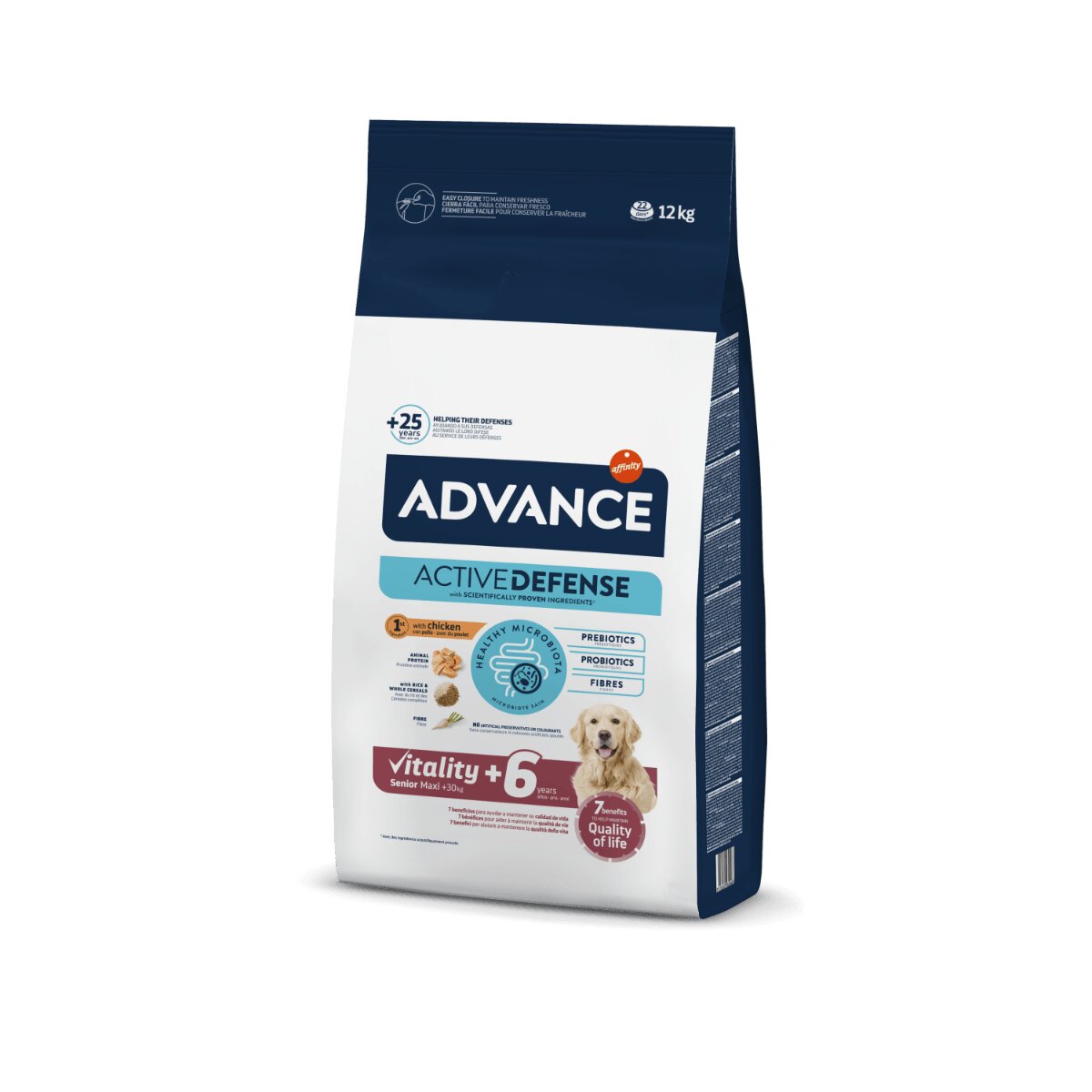 Advance Maxi Senior Vitality L-XL Pui hrană uscată câini senior 12kg