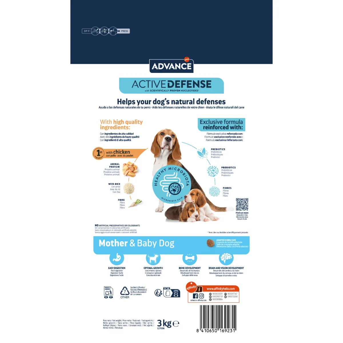 Advance Mother & Baby Dog XS-S Pui hrană uscată câini junior 3kg