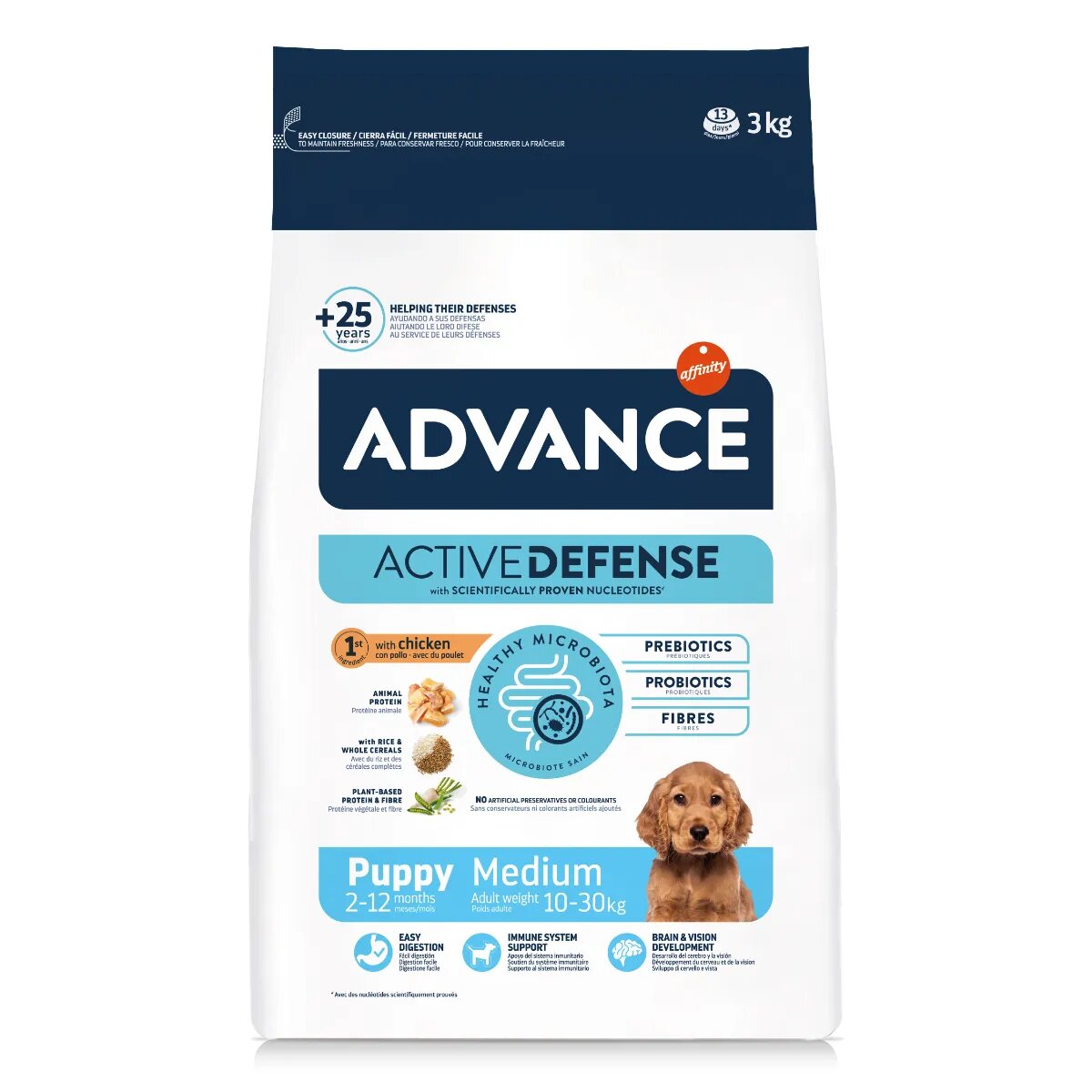 Advance Puppy Medium M Pui hrană uscată câini junior 3kg