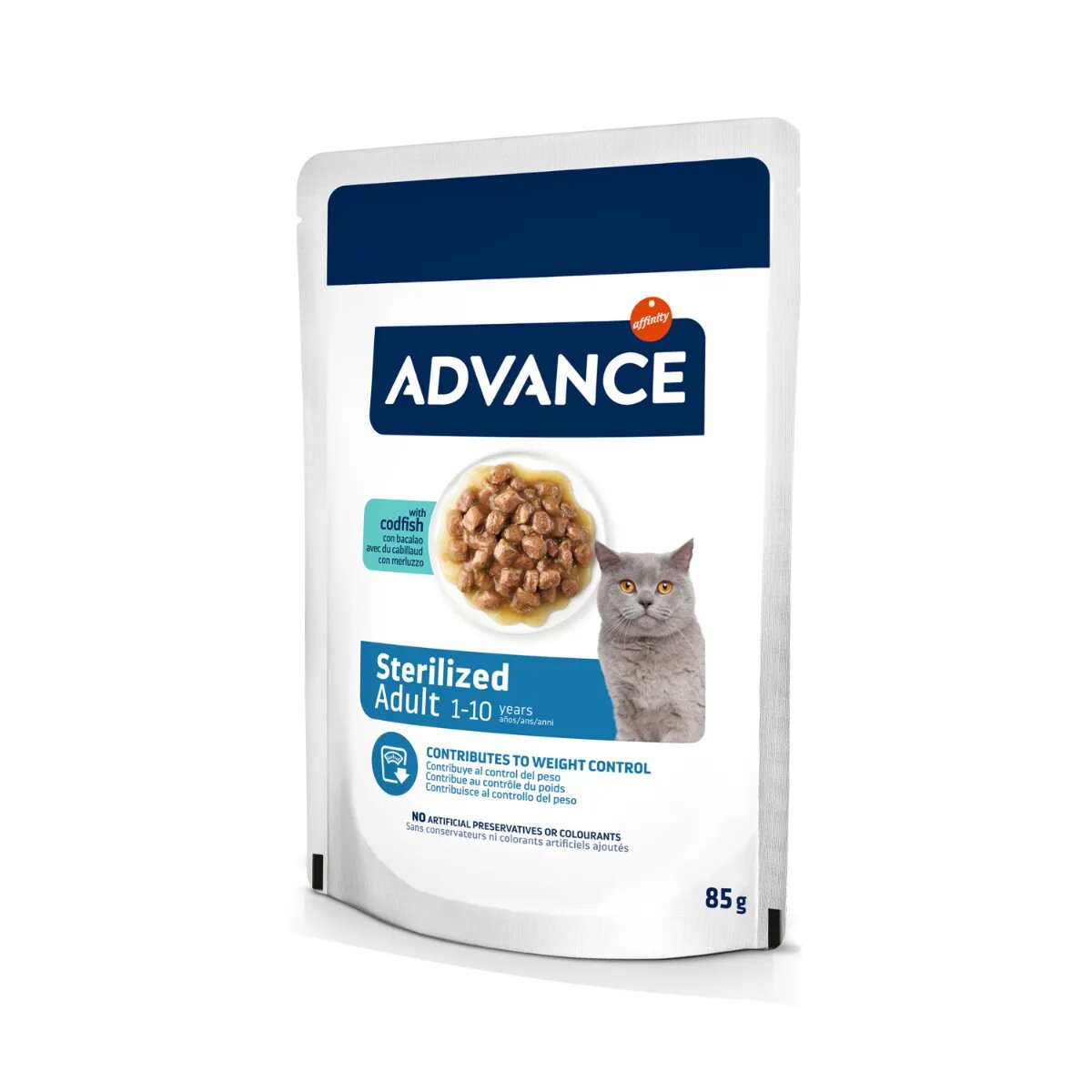 Advance Sterilised Cod plic hrană umedă pisici sterilizate (în sos) 85g
