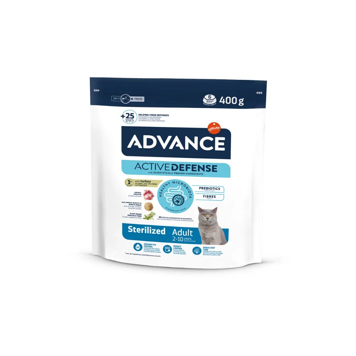 Advance Sterilised Curcan hrană uscată pisici sterilizate 400g