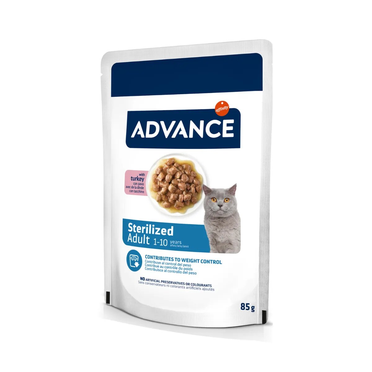 Advance Sterilised Curcan plic hrană umedă pisici sterilizate (în sos) 85g