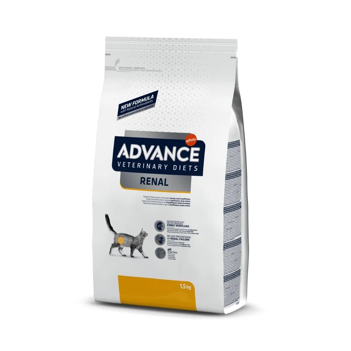 ADVANCE VETERINARY DIETS Cat Renal dietă veterinară hrană uscată pisici afecțiuni renale cronice Renal dietă veterinară pisici hrană uscată sistem renal 1.5kg