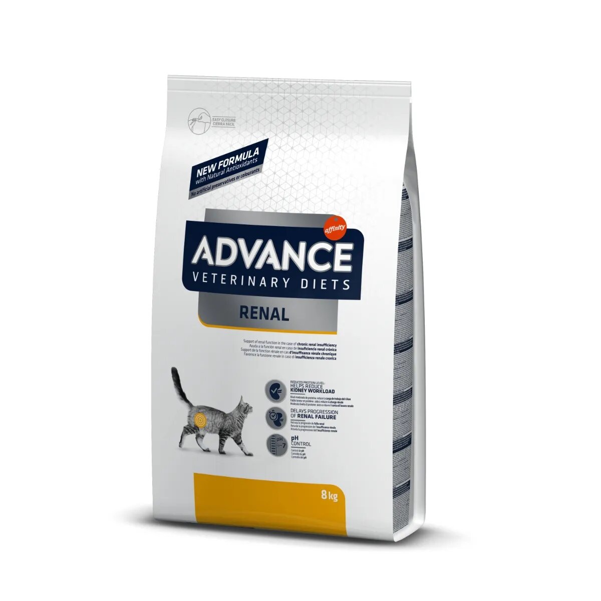 ADVANCE VETERINARY DIETS Cat Renal dietă veterinară hrană uscată pisici afecțiuni renale cronice Renal dietă veterinară pisici hrană uscată sistem renal 8kg